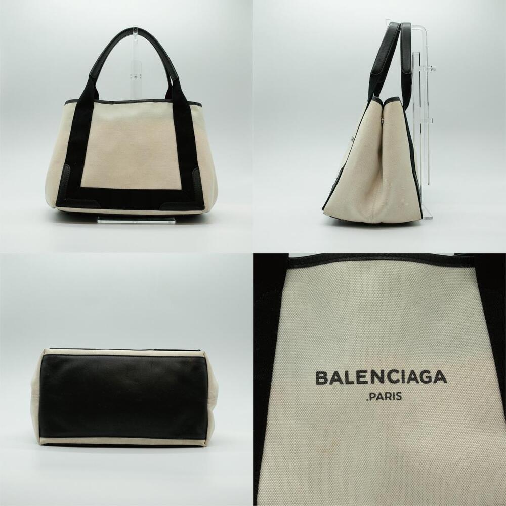 Balenciaga Cabas Handbag Beige Tan Silver - Picture 3 of 4